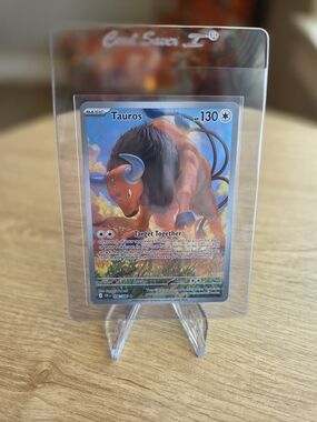 Pokémon Full Art Card Tauros Holo Rare Card - Chaos Rising Set- Orange & Brown